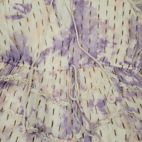 HEMANT & NANDITA Mini Purple Ruffle Dress Size Small - Picture 11 of 11